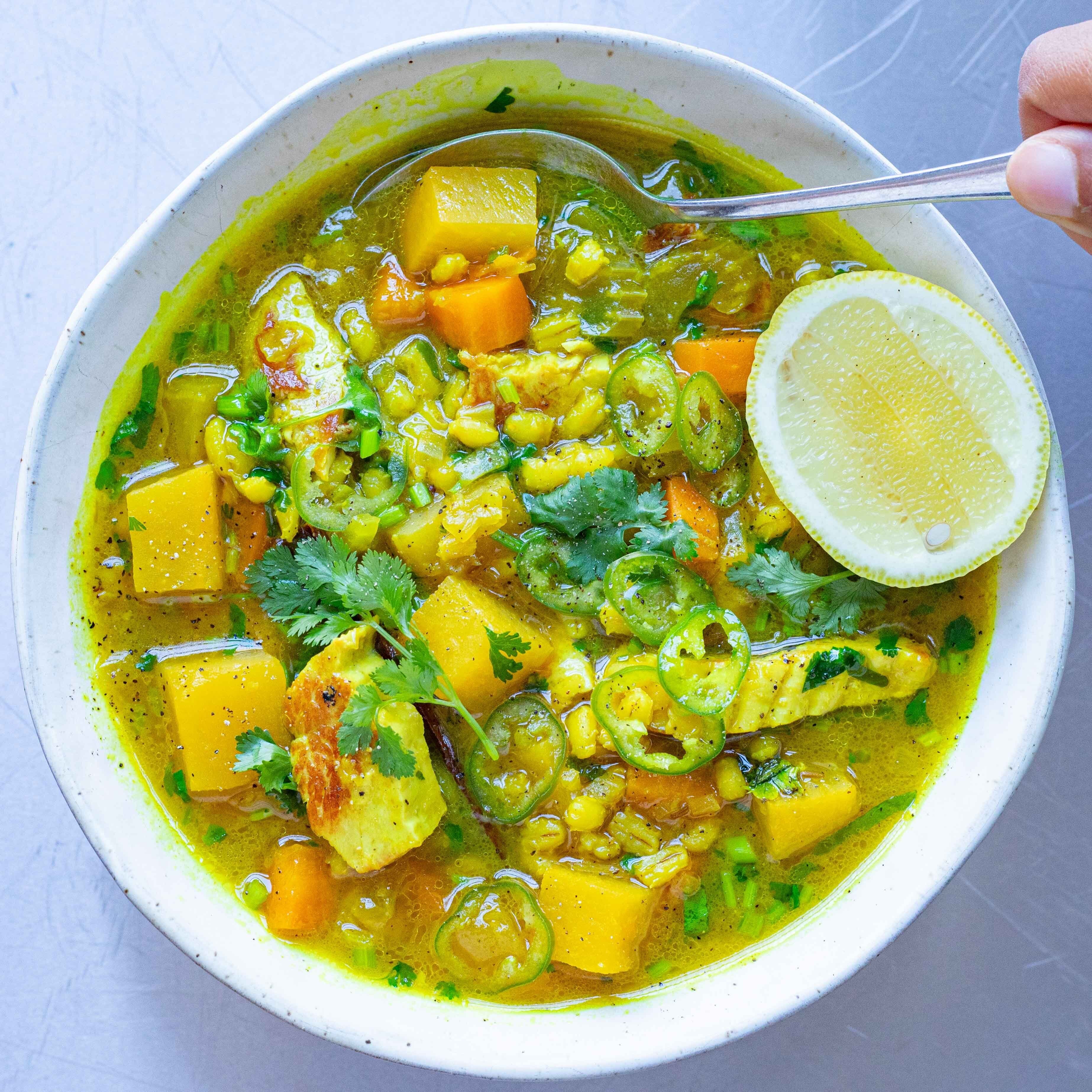 Pearl Barley & Spiced Turkey Soup Recipe