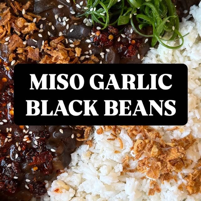Miso Garlic Black Beans